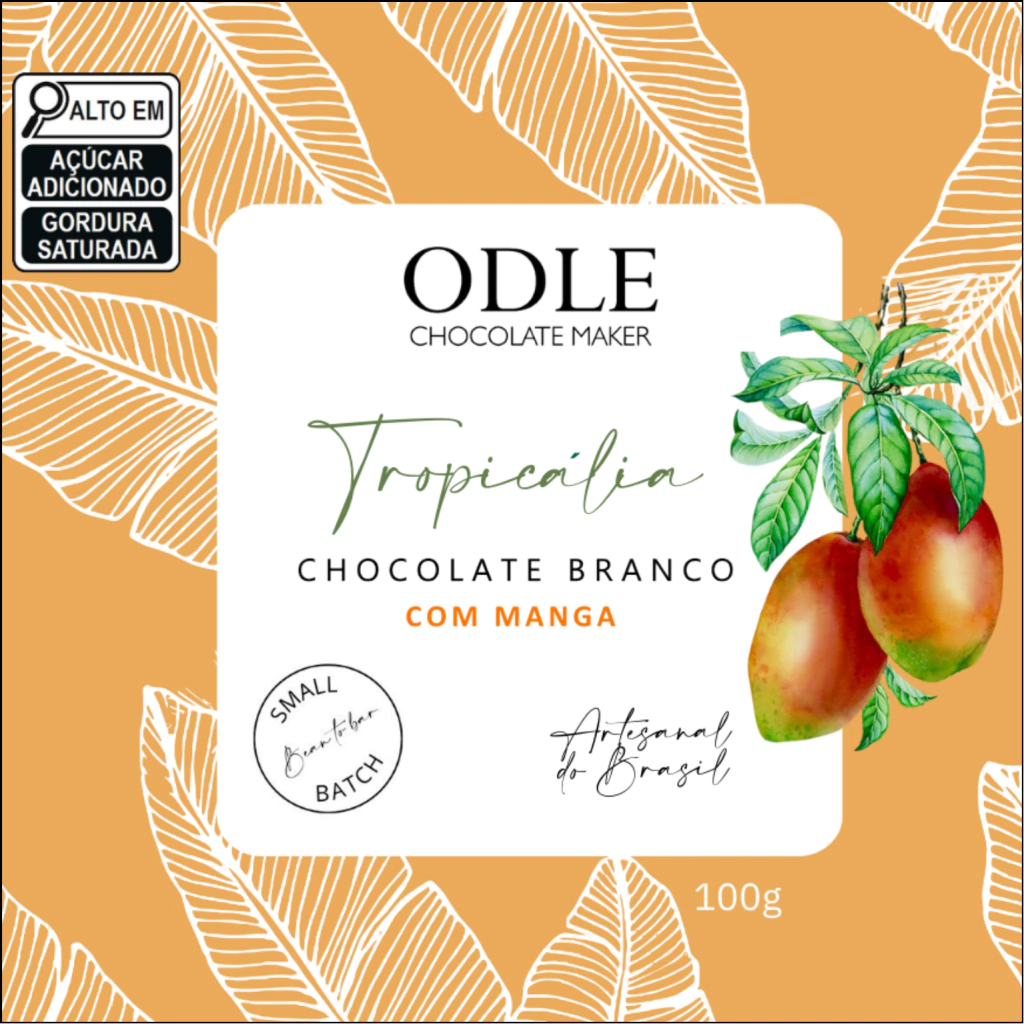Chocolate Branco 33% Cacau com Manga e Gengibre - 100g