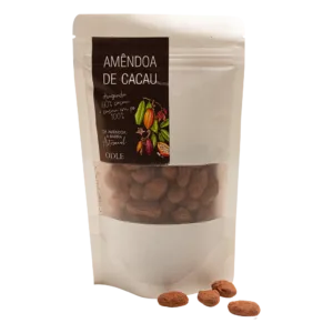 Amêndoa de Cacau Caramelizada com Chocolate 60% e Cacau em pó 100%