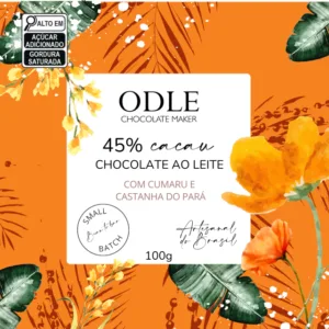 Chocolate ao Leite 45% Cacau com Cumaru e Castanha do Pará - 100g